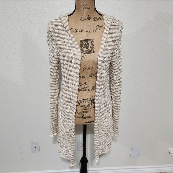 Anthropologie  x moth nubby long hooded sweater tunic disaster size small‎ - Picture 1 of 7